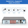 Picture of Zypola® 1080p 8 Channel Hybrid CCTV DVR Recorder, Flexible Connection Modes, H.265, Remote Access, Supports CVBS/TVI/AHD/CVI/IP Cameras