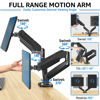 Picture of MOUNTUP Dual Monitor Stand for Desk, Adjustable Gas Spring Double Monitor Mount Holds 4.4-17.6 lbs and 13-32 Inch Screens, Monitor Arms for 2 Monitors, VESA 75x75 100x100 with C-clamp& Grommet, Black