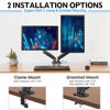 Picture of MOUNTUP Dual Monitor Stand for Desk, Adjustable Gas Spring Double Monitor Mount Holds 4.4-17.6 lbs and 13-32 Inch Screens, Monitor Arms for 2 Monitors, VESA 75x75 100x100 with C-clamp& Grommet, Black