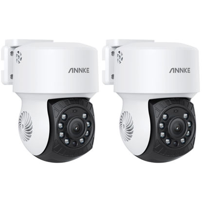 Picture of ANNKE 2Pack 2MP 1080P AHD CCTV Home Surveillance Dome Wired PT Camera with 350° pan and 90° tilt, 100ft IR Night Vision, IP65 Weatherproof Security Add-On Cam for Outdoor, Wide Compatibility - APT200