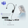 Picture of Yealink UH36 Professional Wired Headset - Telephone Headphones for Calls and Music, Noise Cancelling Headset with Mic for Computer PC Laptop（for Teams Optimized, Mono,3.5mm Jack/USB Connection）