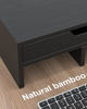 Picture of Epesoware Monitor Stand with 2 Drawers for Desk, Bamboo Dual Monitor Stand Riser with storage, Desk Shelf Organizer for Dual Computer Monitor Riser & Laptop, No Assembly Required, Black