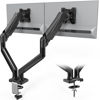 Picture of BONTEC Dual Monitor Stand, Adjustable Gas Spring Monitor Desk Mount for 13-32 Inch Screens, Full Motion VESA Mount with C Clamp, Grommet Base, Tilt, Swivel, Rotation, Each Arm Holds 6.6 to 19.8lbs