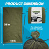 Picture of Empty Sandbags Military Green with Ties (Bundle of 100) 14" x 26" - Woven Polypropylene Sand Bags, Extra Heavy Duty Sandbags for Flooding, Sand Bags Flood Protection