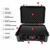 Picture of MOOCY 12" Hard Case with Pick Pluck Foam Insert, 13.3 x 10.5 x 4.3 Inch - Watertight Case for Pistol, Recorder, Camera, Microphone, GoPro