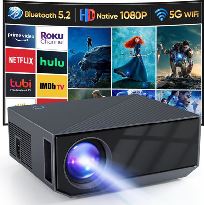 Picture of Projector with Wifi and Bluetooth, 4K Projector Full HD 1080P Video Projector, 18000L Movie Projector, 300" Max Bild Compatible with Android/iOS/Laptop/TV Stick/X-Box/HDMI/USB