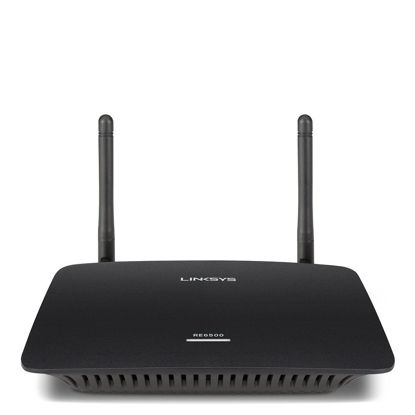 Picture of Linksys RE6500: AC1200, Dual-Band Wi-Fi Extender, Internet Booster, 4 Gigabit Ethernet Ports, Uninterrupted Streaming and Gaming (Black)