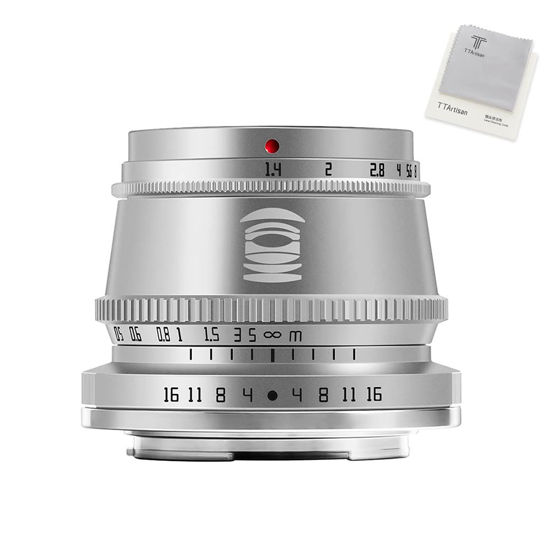 Picture of TTArtisan 35mm F1.4 APS-C Camera Lens Silver Version for Fuji X Mount Cameras Like X-A10、X-M2、X-H1、X-T1、X-T10、X-T2、X-T20、X-T3、X-T4、X-T100、X-T200、X-T30、X-PR03、X-E1、X-E2、X-E2S、X-E3、XS10