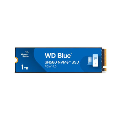 Picture of Western Digital 1TB WD Blue SN580 NVMe Internal Solid State Drive SSD - Gen4 x4 PCIe 16Gb/s, M.2 2280, Up to 4,150 MB/s - WDS100T3B0E