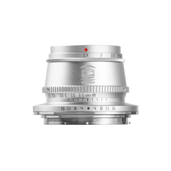 Picture of TTArtisan 35mm F1.4 APS-C Manual Focus Lens for Canon RF Mount Camera Accessory Compatible Like R7 APS-C Model R10 EOS R RP R5 R6(Silver)