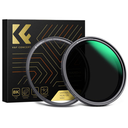 Picture of K&F Concept 72mm Magnetic Variable ND Lens Filter ND8-ND128 (3-7 Stops)+Magnetic Filter Basic Ring Kit, Adjustable Neutral Density Filter with 28 Multi-Layer Coatings Waterproof (Nano-X Series)