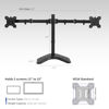 Picture of VIVO Dual LED LCD Monitor Mount, Free-Standing Desk Stand for 2 Screens up to 32 Inch, Heavy-Duty Fully Adjustable Arms with Max VESA 100x100mm, Black, STAND-V032F