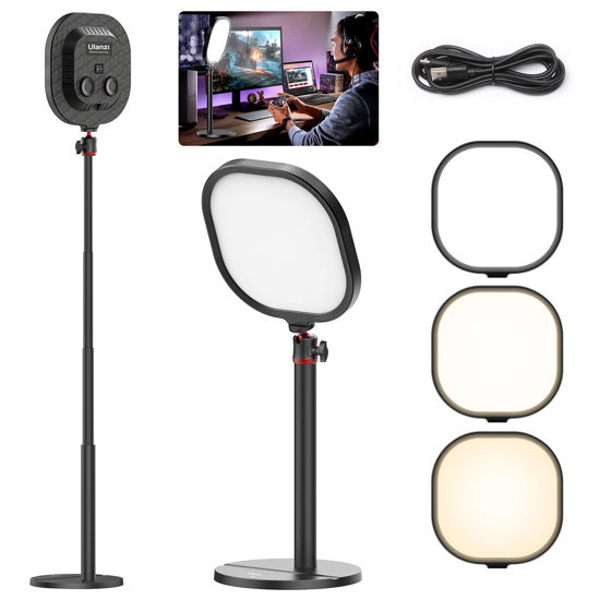 Picture of LED Streaming Key Light Desktop- K7 Extendable Home Office Lighting Live Broadcast 360° Fill Professional Studio LED Panel Multi-Layer Diffusion, Edge-lit Technology for Game Video Makeup Photograph