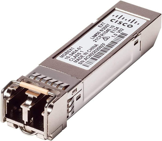 Picture of Cisco MGBSX1 SFP Transceiver | Gigabit Ethernet (GbE) 1000BASE-SX Mini-GBIC | MGBSX1