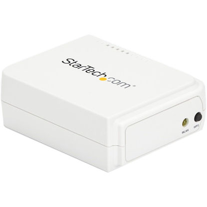 Picture of StarTech.com StarTech.com 1-Port Wireless N USB 2.0 Network Print Server - 10/100 Mbps Ethernet USB Printer Server Adapter - Windows 10 - 802.11 b/g/n (PM1115UW)