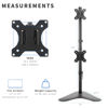 Picture of VIVO Dual Monitor Desk Stand Free-Standing LCD Mount, Holds in Stacked Vertical Position 2 Ultrawide Screens up to 34 inches, Black, STAND-V002L