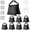 Picture of EMART Sandbags 8 Packs, Weight Bag Heavy Duty Saddlebags Sand Bag for Photography, Backdrop Stand, Light Stand, Tripod, Photo Video Studio, Canopy, Patio, Tent - Black