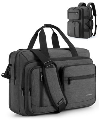 Picture of BAGSMART 3 In 1 Laptop Bag for Men, Computer Briefcase 17.3 Inch Laptop Water-Repellent Shoulder Bag, Computer Bag Business Travel Office, Black