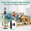 Picture of Speaker Stand Pair for Samsung Rear Speaker Stands and Wall Mount - Height Adjustable Extend 33" to 42" Floor Speaker Stand for HW-Q990C and More Samsung Surround Sound with Keyhole or Thread Hole