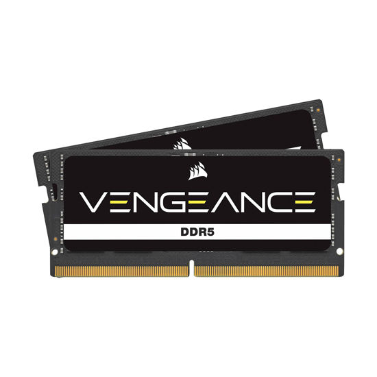 Picture of CORSAIR VENGEANCE SODIMM DDR5 RAM 32GB (2x16GB) 4800MHz CL40 Intel XMP iCUE Compatible Computer Memory - Black (CMSX32GX5M2A4800C40)