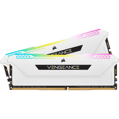 Picture of Corsair VENGEANCE RGB PRO SL DDR4 32GB (2x16GB) 3600MHz CL18 Intel XMP 2.0 AMD Ryzen iCUE Compatible Computer Memory - White (CMH32GX4M2D3600C18W)