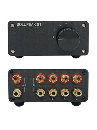 Picture of SOLUPEAK RCA Switch Stereo 4 in 1 Out Audio Signal Source Switcher HiFi Input Selector Splitter Box S1