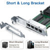 Picture of Gigabit 4 Port NIC with Intel I350 Chip, 1Gb Network Card Compare to Intel I350-T4 NIC, Quad RJ45 Ports, PCI Express 2.1 X4, Ethernet Card with Low Profile for Windows/Windows Server/Linux/Esxi