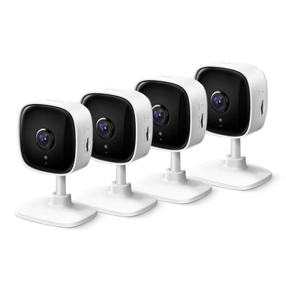 Picture of TP-Link Tapo 2K Security Camera for Baby Monitor, Dog Camera w/ Motion Detection, 2-Way Audio Siren, Night Vision, Cloud & SD Card Storage, Works w/ Alexa & Google Home, 4-Pack (Tapo C110P4)