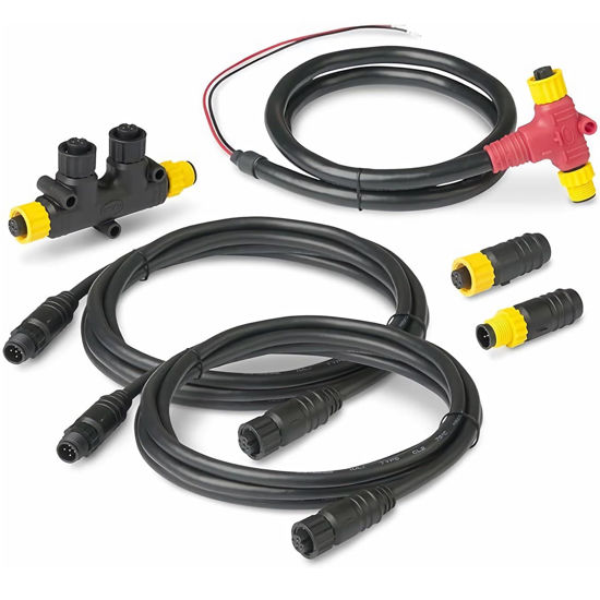 Picture of GaiRen NMEA 2000 Starter Kit, Backbone Cables Drop Cables Dual Tees Kits Terminators Marine 2K Network for Lowrance Simrad Garmin Dual Device