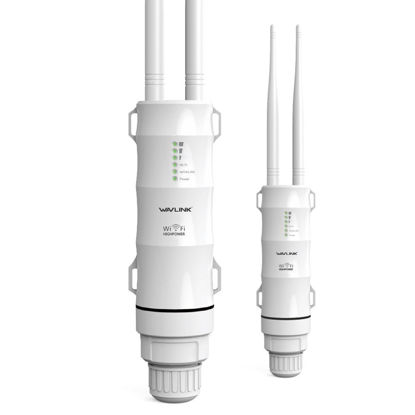 Picture of Wavlink AC600 Outdoor WiFi Range Extender, 2024 Outdoor Access Point with PoE, Waterproof IP65, Long Range WiFi Signal, Support AP, Router, Repeater Modes, Up to 64 Devices for Backyard, Garage