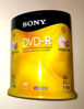 Picture of Sony 16x 4.7GB Inkjet Printable Blank DVD-R (100-Pack Spindle)