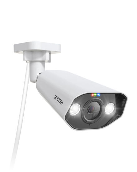 Picture of ZOSI ZG1828A 4K PoE IP Camera,8MP Weatherproof Outdoor Indoor Security Camera with Person Vehicle Detection,2 Way Talk,Color Night Vision,Smart Light&Sound Alerts,Only Compatible with ZOSI 4K POE NVR