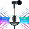 Picture of DefenderShield Air Tube Stereo Earbuds - Universal Acoustic Wired Headphones with Mic & Volume Control