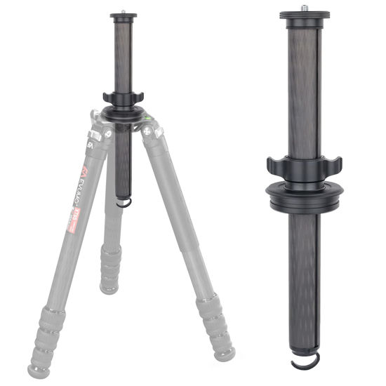 Picture of EVUMO TZ4 Tripod Center Column, 40mm Tripod Center Extension Tube for XT9S Bowl Tripod, 10-Layers Carbon Fiber, 1/4 "to 3/8" Mounting Screw Compatible with Tripod Head for Camera Camcorder Shooting