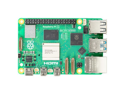 Picture of Raspberry Pi 5, Single Board Computer, 8GB RAM, 2.4GHz 64-bit Quad-core Arm Cortex-A76 Processor, Bluetooth 5.0, BLE Wireless