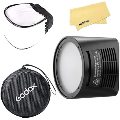 Picture of Godox H200R Ring Flash Head for Godox AD200 Pro AD200 Pocket Flash,200ws Strong Power and Natural Light Effects w/Storage Box,Spiral Flash Tube for Natural and Soft Light,Diffuser for AD200Pro AD200