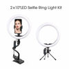 Picture of Smatree 10" LED Selfie Ring Light with Flex Clamp Mount & Tripod Stand & Phone Holder,Dimmable Desktop Dual Ring Light Double lamp Set with 3 Light Modes for Live Streaming/Makeup/TikTok/YouTube/Vlog