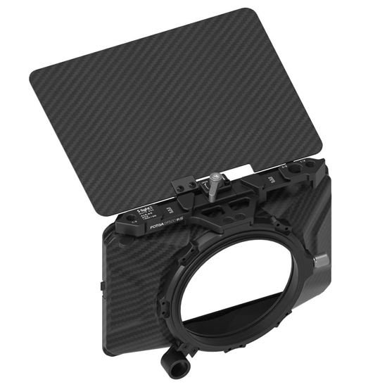 Picture of FOTGA Mini Lightweight Clamp-On Matte Box with Carbon Fiber Top Flag for DSLR Mirrorless Camera Compatible with 4x4 4x5.65 67mm/72mm/77mm/82mm Filters (Starter Version)