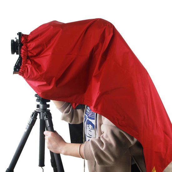 Picture of eTone Red Black Professional Focusing Hood Dark Cloth for 4x5 Large Format Camera Warpping Protection