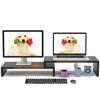 Picture of WESTREE Dual Monitor Stand - Riser 2 Shelf Computer with Adjustable Length and Angle, Stands for Monitors, Desktop Organizer PC, Computer, Laptop