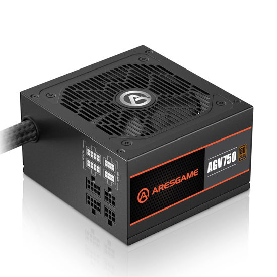 Picture of ARESGAME AGV Series 750W Power Supply, 80 Plus Bronze Certified, Semi Modular Power Supply, 5 Year Warranty