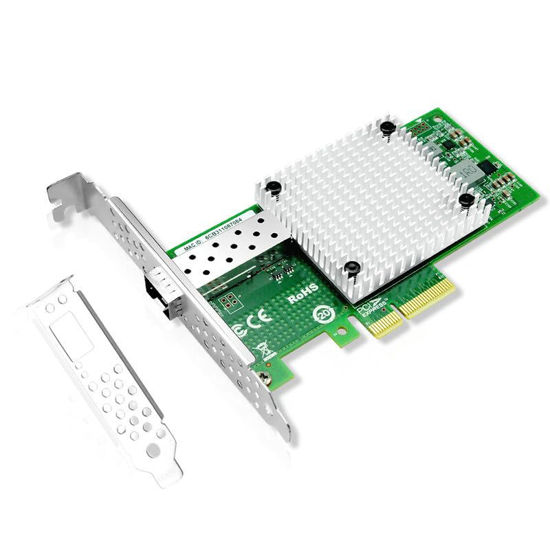 Picture of 10Gb SFP+ PCI-E Network Card NIC,Compare to Intel X520-DA1,with Intel 82599EN Chip,Single SFP+ Port,PCI Express X4,Ethernet Converged Network Adapter Support Windows Server/Linux/VMware