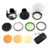 Picture of Godox AK-R1 Round Head Accessories with Godox S-R1 Flash Head Adapter for Godox V860II V860III V850III V850II TT685 TT685II TT600 TT560II TT520II, YONGNUO Speedlite, Canon Nikon Sony Speedlight