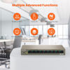 Picture of Tenda TEG1109P, 8 Port Gigabit PoE Switch Compatible with IEEE 802.3af/at Devices, Unmanaged PoE Switch with 8 Port PoE+@102W, w/ 1 Uplink Gigabit Port, Metal Design, Limited Lifetime Protection