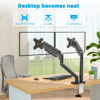 Picture of Dual Monitor Mount Adjustable Monitor-Arm - Support 2 Computer Screen Double Monitor Arm Stand for Desk 32 Inch Vesa Mount Feising FS82B