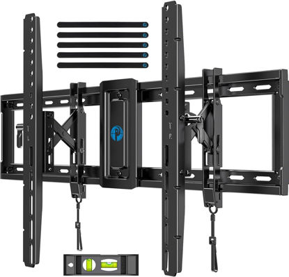 Picture of Pipishell UL Listed TV Wall Mount for 42-90 inch TVs up to 132 lbs, Advanced Tilt TV Mount with 15° Full Tilt, 6-inch Arm Extension, Slide to Center, Max VESA 600x400mm, 16″/18″/24″ Wood Studs, PIAT3