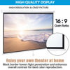 Picture of SUPER DEAL 100'' 16:9 HD Projection Screen Foldable Anti-Crease Portable Projector Movie Screen Manual Pull Down for Home Theater Presentation Education Outdoor Indoor Public Display