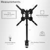 Picture of VIVO Ultra Wide TV Desk Mount for up to 55 inch Screens Weighing 66 lbs, Full Motion Height Adjustable Single Television Stand, Black, STAND-V155C