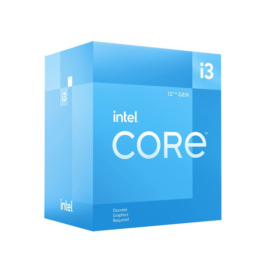 Picture of Intel Core i3-12100F 12th Generation Desktop Processor (Base Clock: 3.3GHz, 4 Cores, LGA1700, RAM DDR4 and DDR5 up to 128GB) BX8071512100F