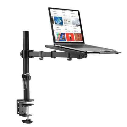 Picture of suptek Full Motion Laptop Riser Desk Mount Stand with Grommet Option, Height Adjustable (400mm), Fits up to 17 inch Notebooks, VESA 100, up to 22lbs (MD6421TP004)